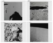 Four moonscapes and rock views with shadows of the crew, Apollo 15, 26 Jul-7 Aug 1971
