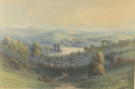 English School (19th century), Valley landscape