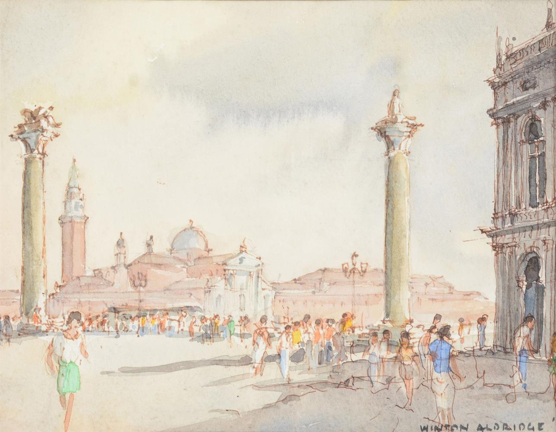 λ Rowland de Winton Aldridge (British 1906-1997), Two views of Venice (2)