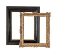 Two antique pictures frames including:A Dutch 17th Century style ebonised frame (108 x 91 cm