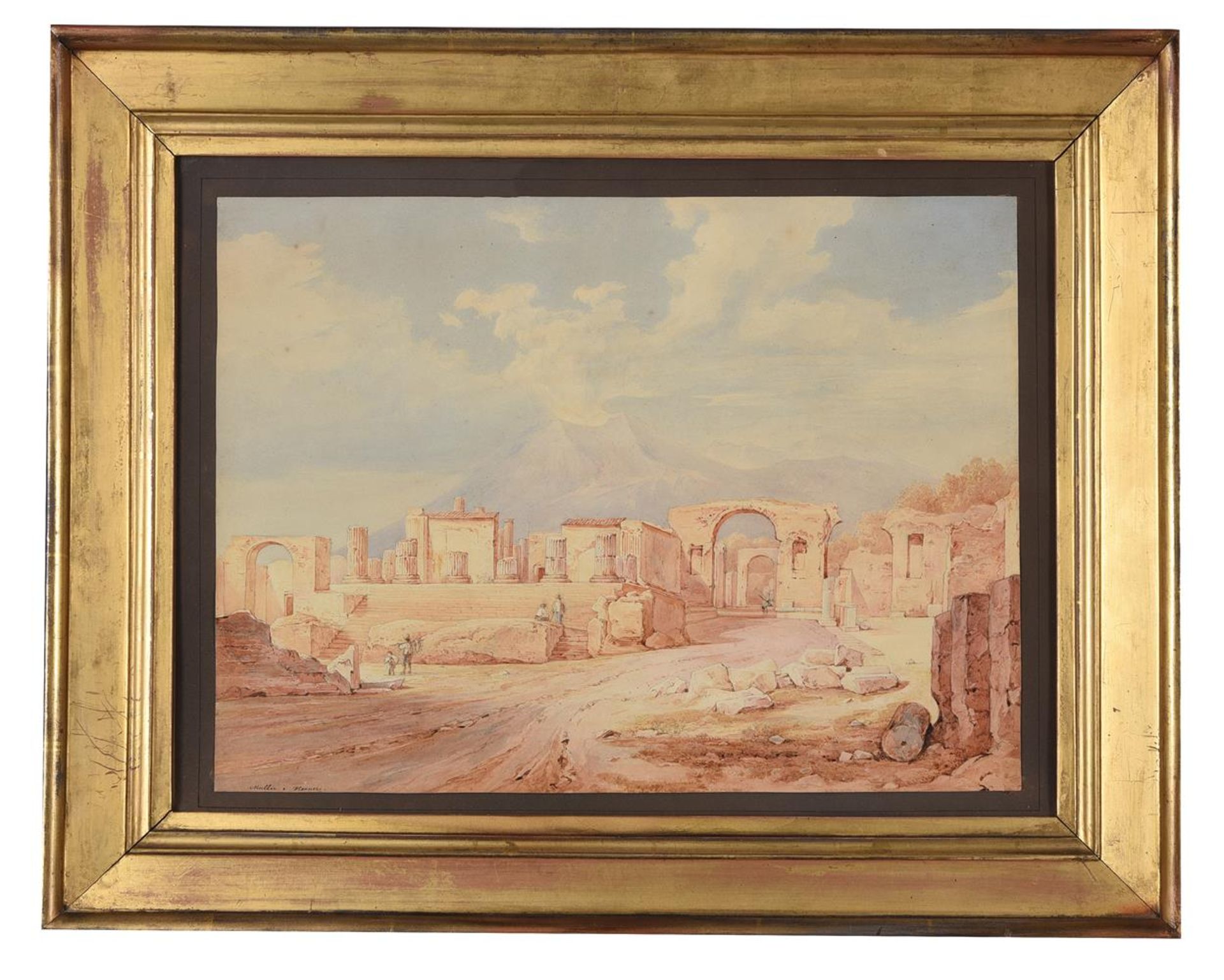 Rudolf Muller (1802-1865) & Friedrich Horner (1800-1864), The Forum at Pompeii - Image 3 of 6