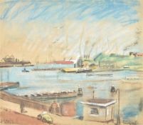 λ Piet van Wyngaerdt (Dutch 1873-1964), Harbour view