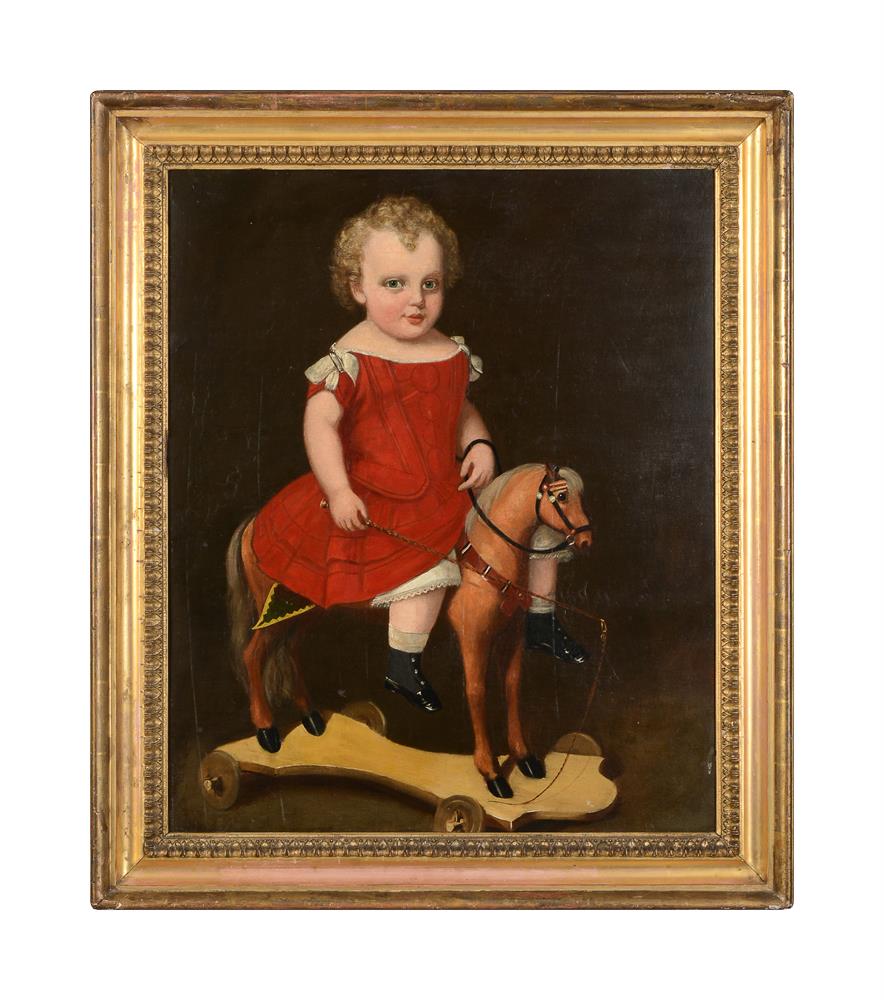 English Provincial School, Boy with a toy horse - Image 2 of 3