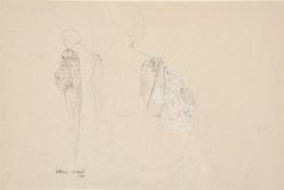 Karl Mediz (Austrian/German 1868-1945), Two studies of a lady in costume