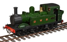 A 5 inch gauge model of a Great Western Railway 0-4-2 side tank locomotive No 1452