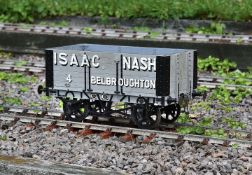 A well built 5 inch gauge 10 ton private owners wagon 'Isaac Nash 4 Belbroughton'