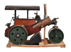 A part built 3 inch scale model of a 3 ton 'Simplicity' live steam road roller by Wallis & Steevens