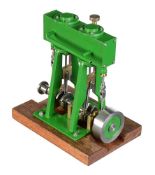A well-engineered model of a twin simple vertical marine steam engine