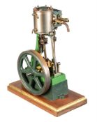 A well engineered model of a Stuart Turner No 1. Vertical live steam engine