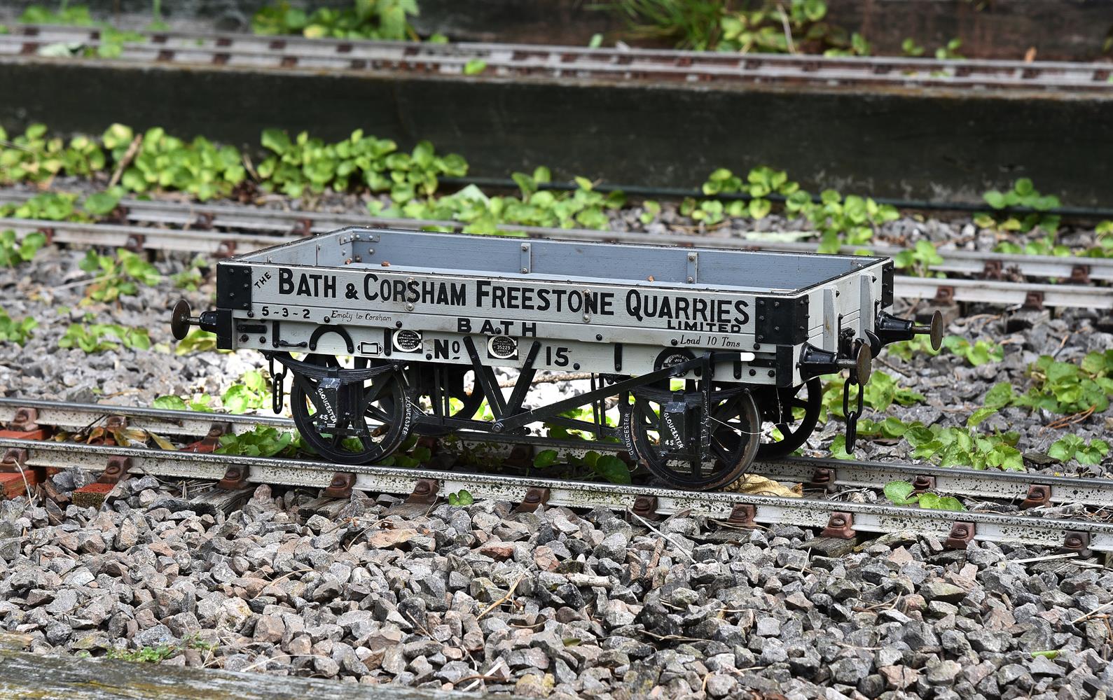 A 5 inch gauge 10 ton private owners wagon 'Bath & Corsham Quarries Limited No 15