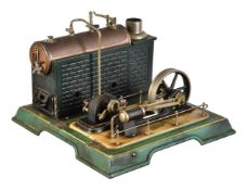 A Marklin stamped German tinplate model steam plant