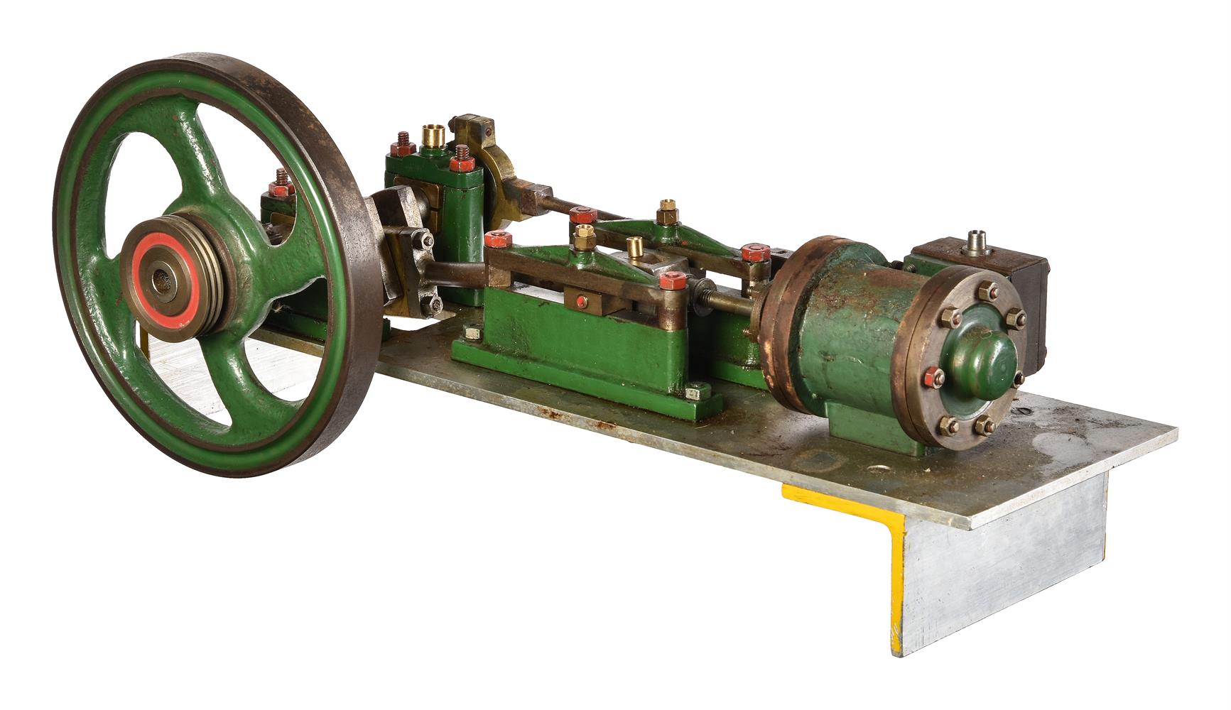 An early 20th Century model of a horizontal live steam mill engine - Image 2 of 4