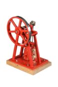 A well engineered model of an over-type vertical steam engine