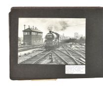 A period 1930's to 1960's photographic album with period stream locomotive photographs