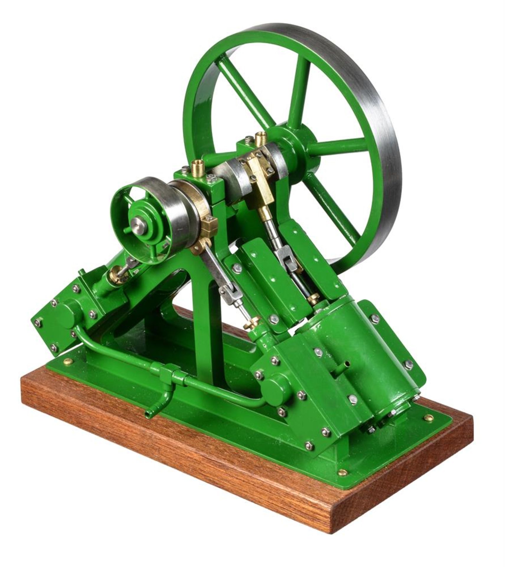 A well-engineered model of a twin diagonal live steam marine engine - Image 2 of 2