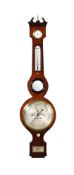 Y A WILLIAM IV/EARLY VICTORIAN ROSEWOOD MERCURY WHEEL BAROMETER