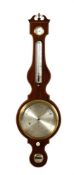 Y A REGENCY MAHOGANY MERCURY WHEEL BAROMETER WITH TEN-INCH DIAL