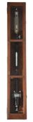 A CASED JAPANNED AND LACQUERED BRASS FORTIN-PATTERN LABORATORY/STATION MERCURY STICK BAROMETER
