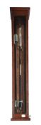 A CASED JAPANNED AND LACQUERED BRASS FORTIN-PATTERN LABORATORY/STATION MERCURY STICK BAROMETER