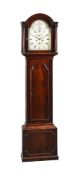 A GEORGE III MAHOGANY EIGHT-DAY LONGCASE CLOCK