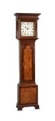 A FINE SCOTTISH GEORGE II MAHOGANY AND BURR ELM DOMESTIC REGULATOR WITH CENTRE SECONDS