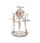 A LATE VICTORIAN ELECTRO-PLATED LEMON SQUEEZER OR PRESS, HUKIN & HEATH