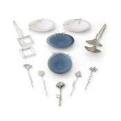 A GROUP OF AMERICAN SILVER COLOURED 'JEWELLERY FOR THE TABLE' JANET TORELLI