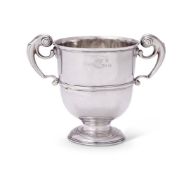 A GEORGE II IRISH SILVER TWIN HANDLED CUP, THOMAS SUTTON