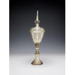 A RARE JAMES I SILVER GILT STEEPLE CUP AND ASSOCIATED COVER, ANTHONY BENNETT