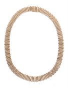 AN ITALIAN GOLD COLOURED COLLAR NECKLACE