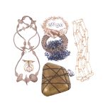 A COLLECTION OF SILVER COLOURED JEWELLERY AND COSTUME JEWELLERY