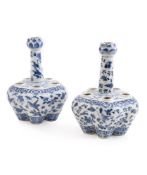 TWO CHINESE BLUE AND WHITE 'CROCUS' VASES