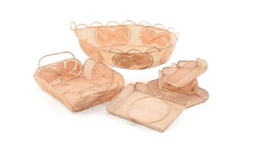 A GROUP OF FOURTEEN STRAW BREAD AND OTHER TABLE BASKETS, CHRISTIAN DIOR COUTURE SA