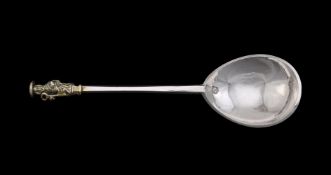 A CHARLES I SILVER APOSTLE SPOON, ST PETER DANIEL CARY, LONDON 1636