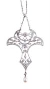 A BELLE ÉPOQUE DIAMOND PENDANT