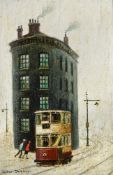 λ Arthur Delaney (British 1927-1987), Tram and tall building