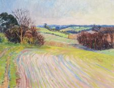 λ Frederick Gore (British 1913-2009), Spring landscape, Clement's Reach, Meopham, Kent