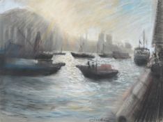 λ Bill Jacklin (British b. 1943), Harbour looking towards Hong Kong island