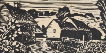 λ Elwin Hawthorne (British 1905-1954), Pastoral views, linocuts