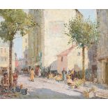 λ William Lee Hankey (British 1869-1952), Pottery and Flowers, Dieppe