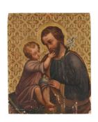 Italian School 19th century, Christ as a child with St. Joseph