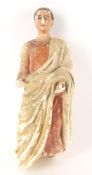 A painted plaster figure of a Roman senator