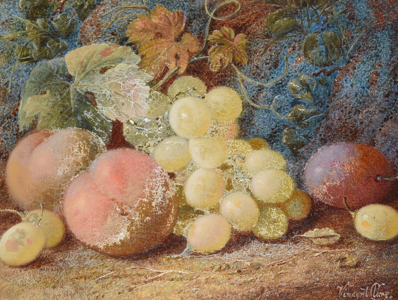 Vincent Clare (British 1855-1930), Still lives with bird's nest and fruit (2) - Image 2 of 6