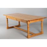 A large pine kitchen dining table