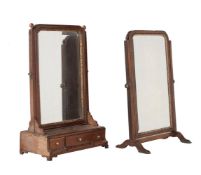 A George III mahogany dressing mirror