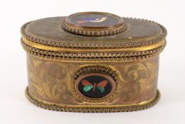 A French brass mounted Pietra Dure box