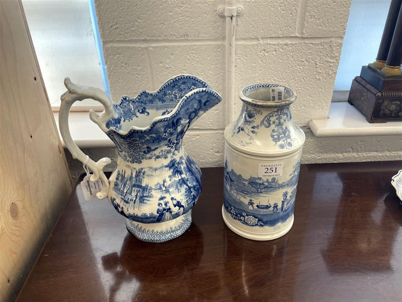 A miscellaneous selection of Staffordshire blue and white printed pottery - Image 6 of 19