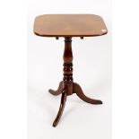 A Victorian mahogany snap-top tripod table