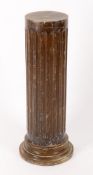 A late 19th/early 20th century fluted pine pedestal