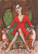 Anna Pogudz, Lady In Red and Her Cats